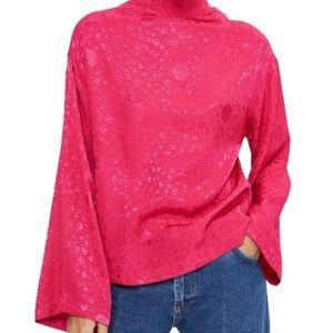 TopShop Pink Top with Wide Sleeves